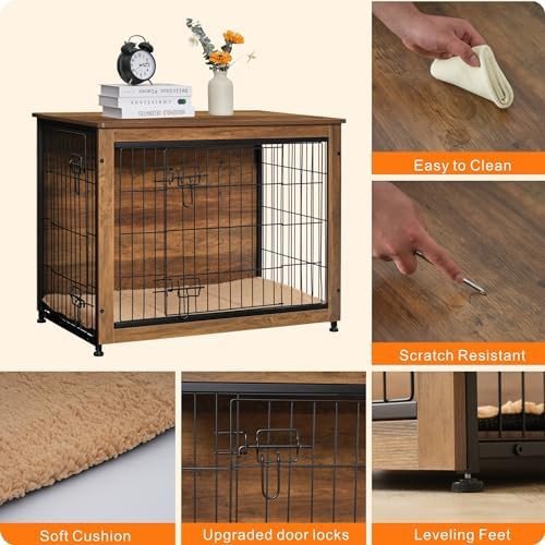 32.5 inch double door wooden dog kennel — photo 5
