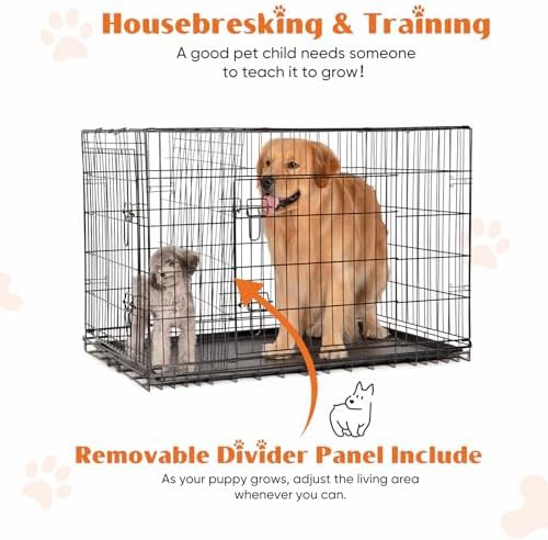 Medium dog crate with divider panel 30 inch — photo 3