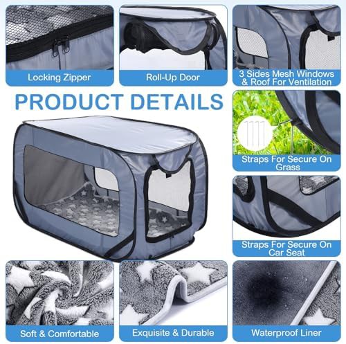 Gray waterproof car seat travel kennel — photo 3