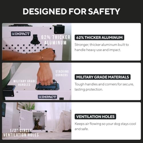 Grey escape proof high anxiety dog crate — photo 3
