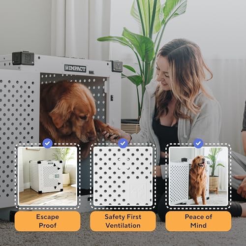 Grey escape proof high anxiety dog crate — photo 4