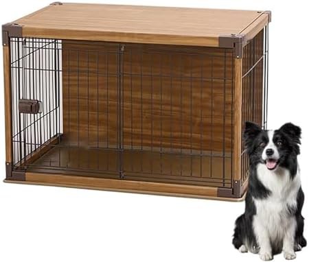 Decorative wooden tv stand dog crate