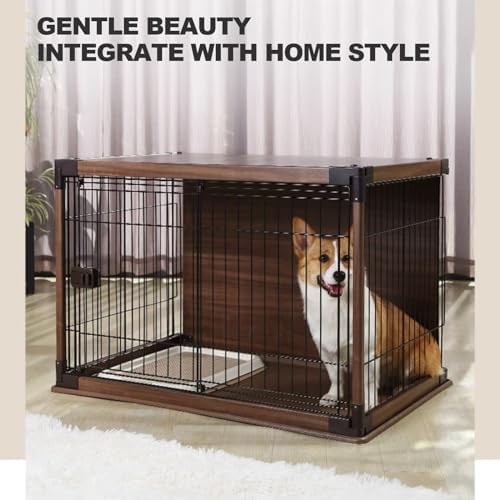 Decorative wooden tv stand dog crate — photo 4