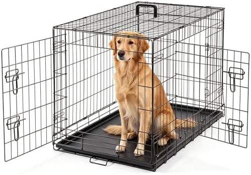 36 inch double door metal dog crate