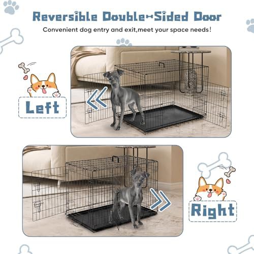 36 inch double door metal dog crate — photo 4