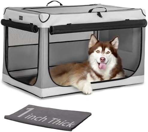 Large soft travel crate with lockable zippers