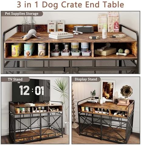 Heavy duty wooden dog crate with three drawers — photo 3