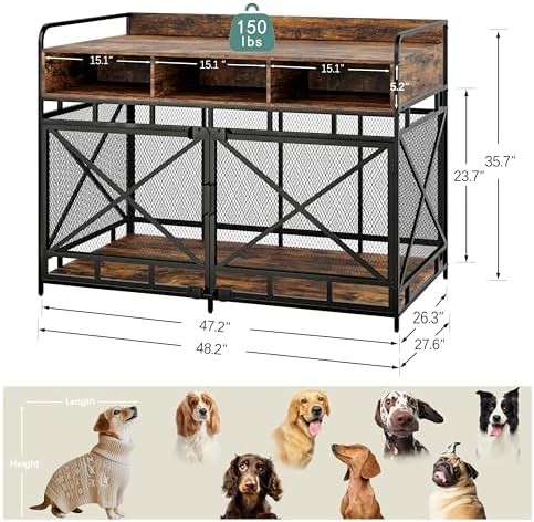 Heavy duty wooden dog crate with three drawers — photo 4