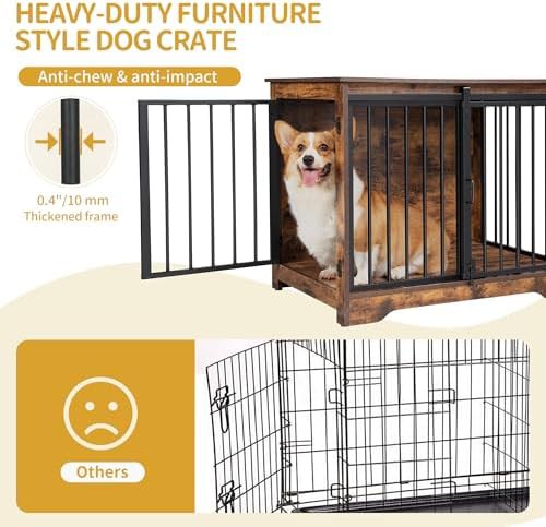 Medium indoor dog kennel with sliding door — photo 4