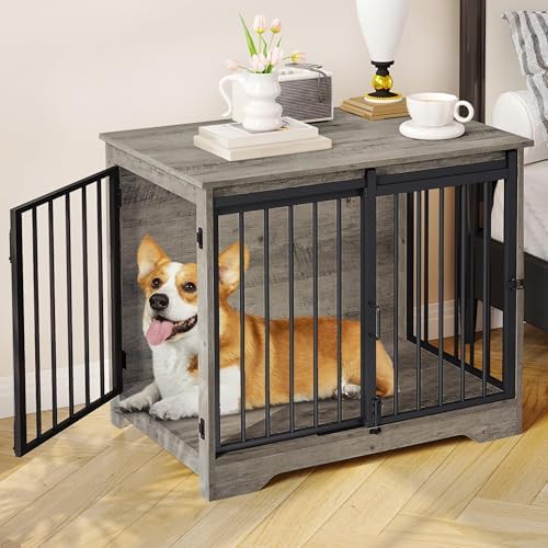 Medium Dog Kennel with Sliding Barn Door