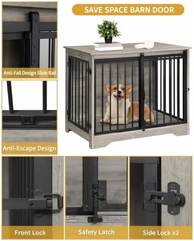 Medium Dog Kennel with Sliding Barn Door — photo 5