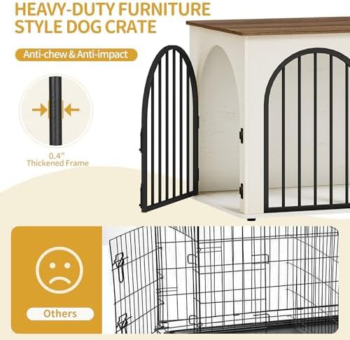 Large breed indoor furniture style dog kennel — photo 4