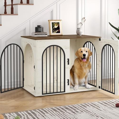 Medium large furniture style indoor dog crate