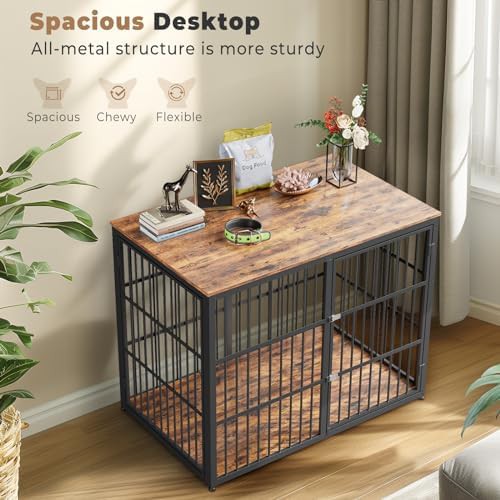 Three door furniture style dog kennel 48 inch — photo 4