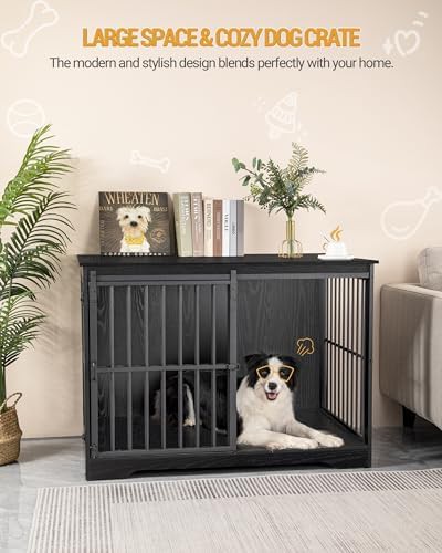 XL sliding door furniture style dog crate — photo 3
