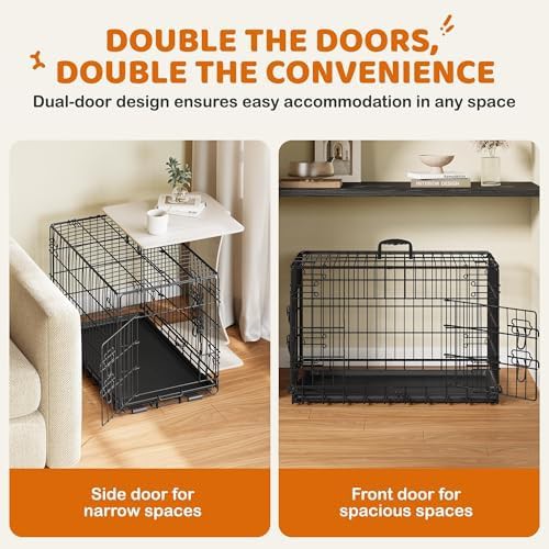 Yaheetech 30 inch double door collapsible metal kennel — photo 5