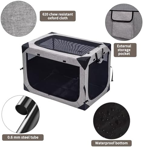 Collapsible soft travel kennel for medium dogs — photo 3