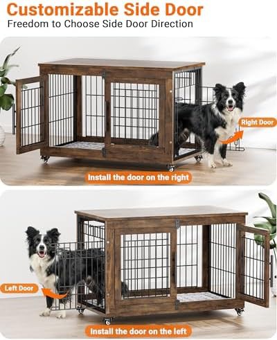 Rustic Brown Furniture Style Dog Crate 38.5 Inch — photo 3
