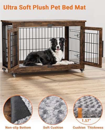 Rustic Brown Furniture Style Dog Crate 38.5 Inch — photo 4