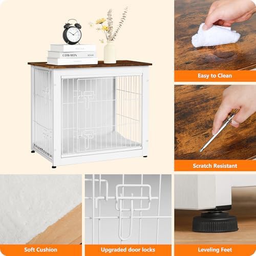 27 inch indoor wooden dog crate table — photo 5
