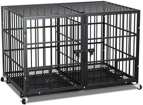 42 inch heavy duty dog kennel with divider