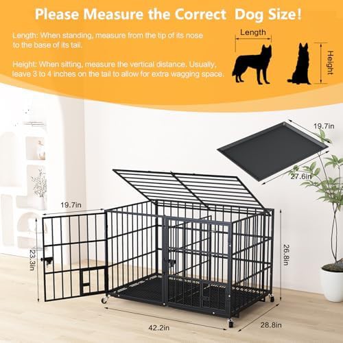 42 inch heavy duty dog kennel with divider — photo 5