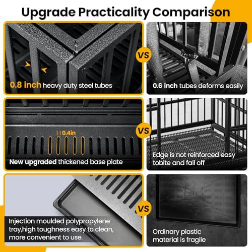 Reinforced baseplate steel dog crate 38 inch — photo 5