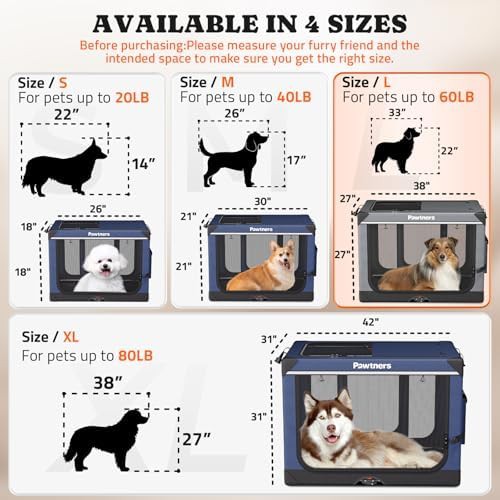 Foldable soft sided travel kennel in grey — photo 3