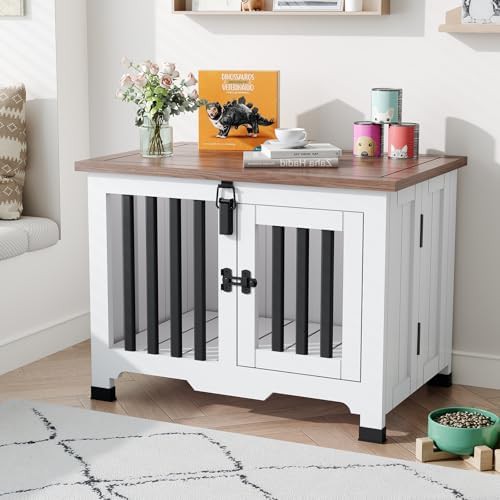 Wooden foldable white end table crate