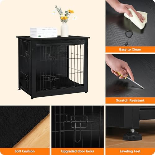 27 inch wood double door dog kennel — photo 5