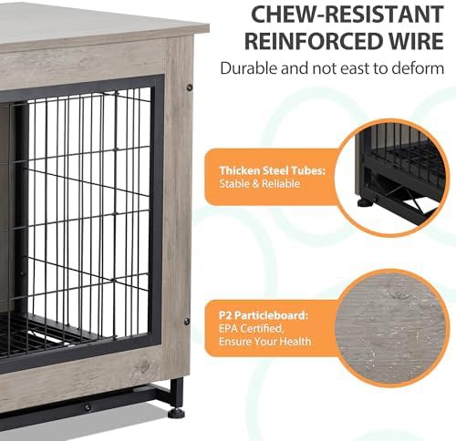 Grey furniture crate with removable tray — photo 5