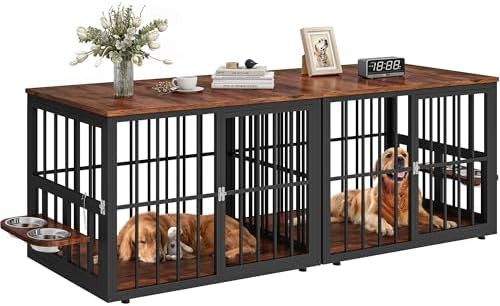 Large furniture style crate with bowls