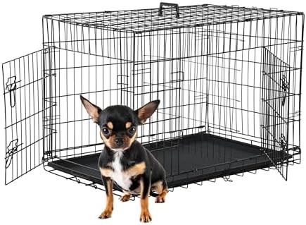 Small double door wire kennel