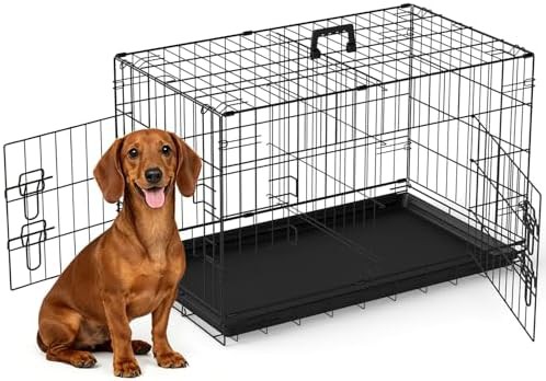 Medium black wire puppy cage