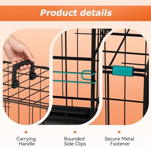 Medium black wire puppy cage — photo 4