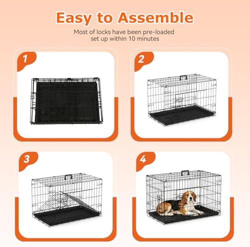 Medium black wire puppy cage — photo 5