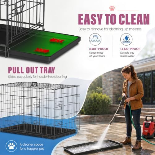 Large folding wire puppy crate — photo 4