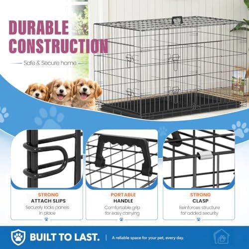 Large folding wire puppy crate — photo 5