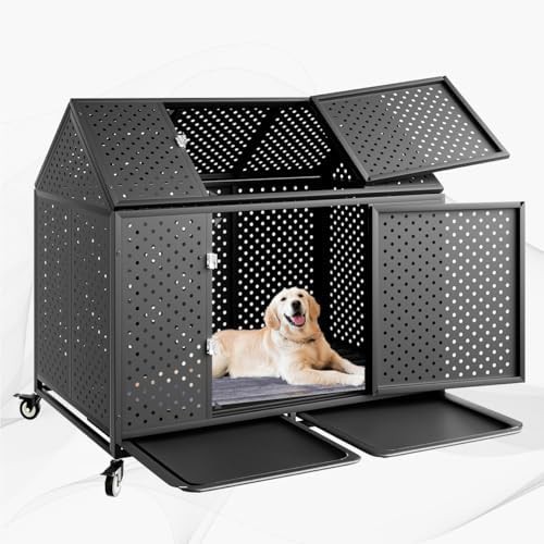 Indestructible Steel Crate for High Anxiety Dogs