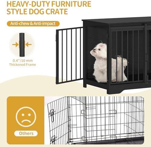 Escape proof medium dog kennel with sliding door — photo 4
