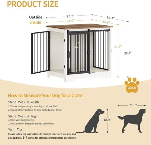 Small Dog Kennel with Sliding Barn Door — photo 3