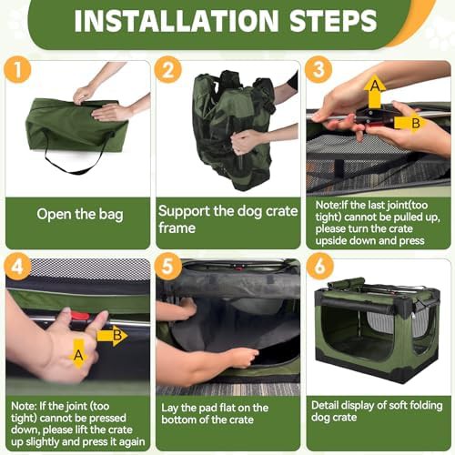 Green soft sided portable travel crate — photo 4