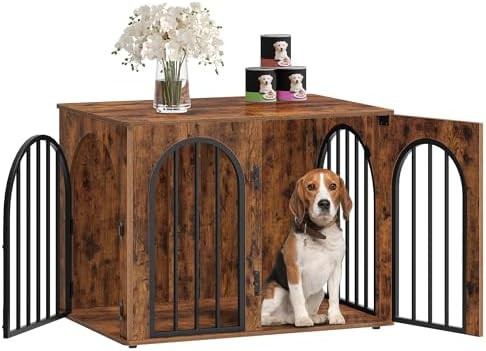 Small medium wooden furniture style dog kennel