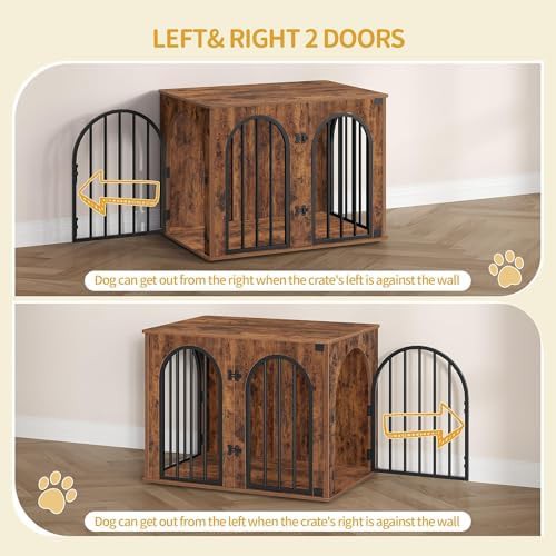 Small medium wooden furniture style dog kennel — photo 4