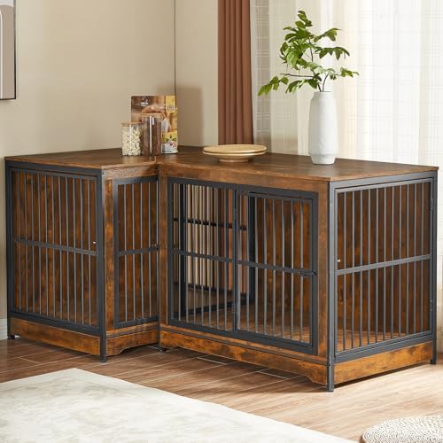 Stackable Double Dog Crate with Divider