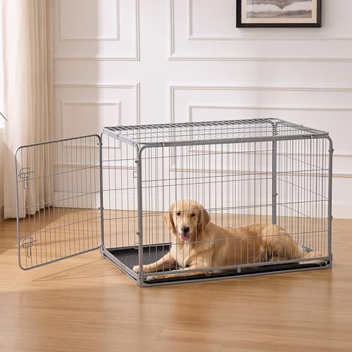 Gray wire 42 inch large breeds kennel — photo 5