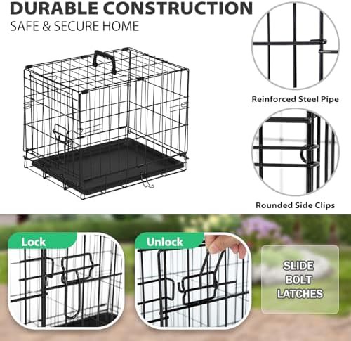 Black metal wire single door 18 inch — photo 4