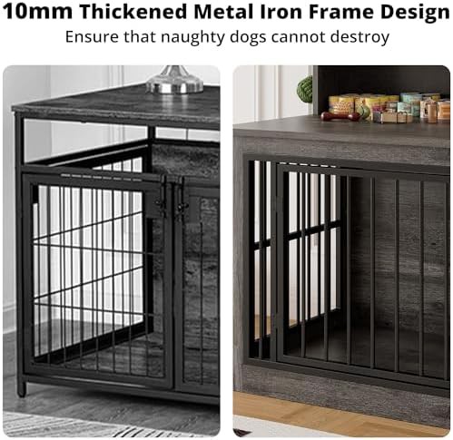 Extra Large Dog Crate Furniture with Storage 43.3 Inch — photo 5
