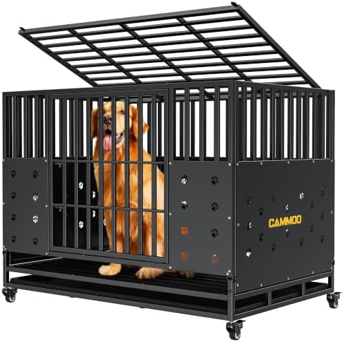 Black heavy duty indoor 48 inch dog crate