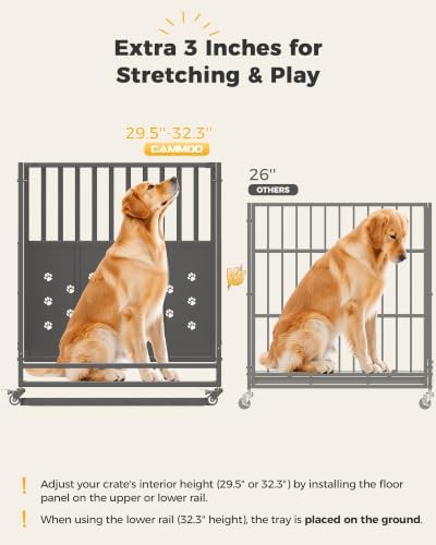 Black heavy duty indoor 48 inch dog crate — photo 5